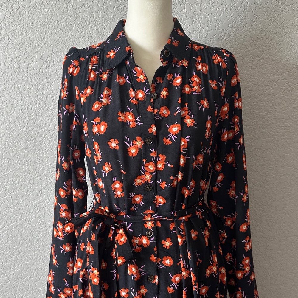 Ann Taylor | Floral Belted Shirt Dress (NWOT)